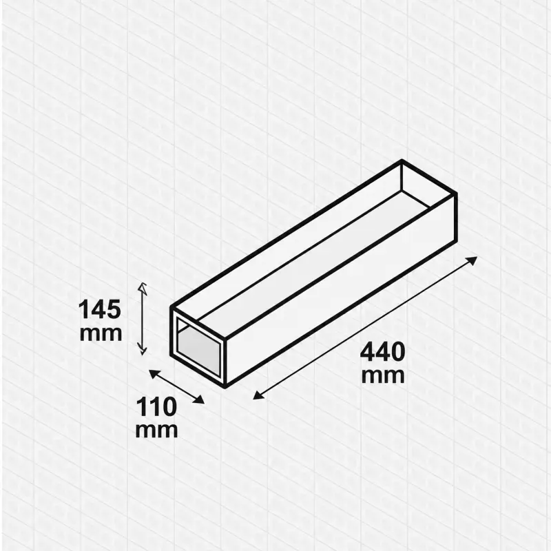 Classic box dimensions diagram