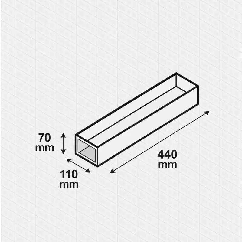 Tall box dimensions diagram