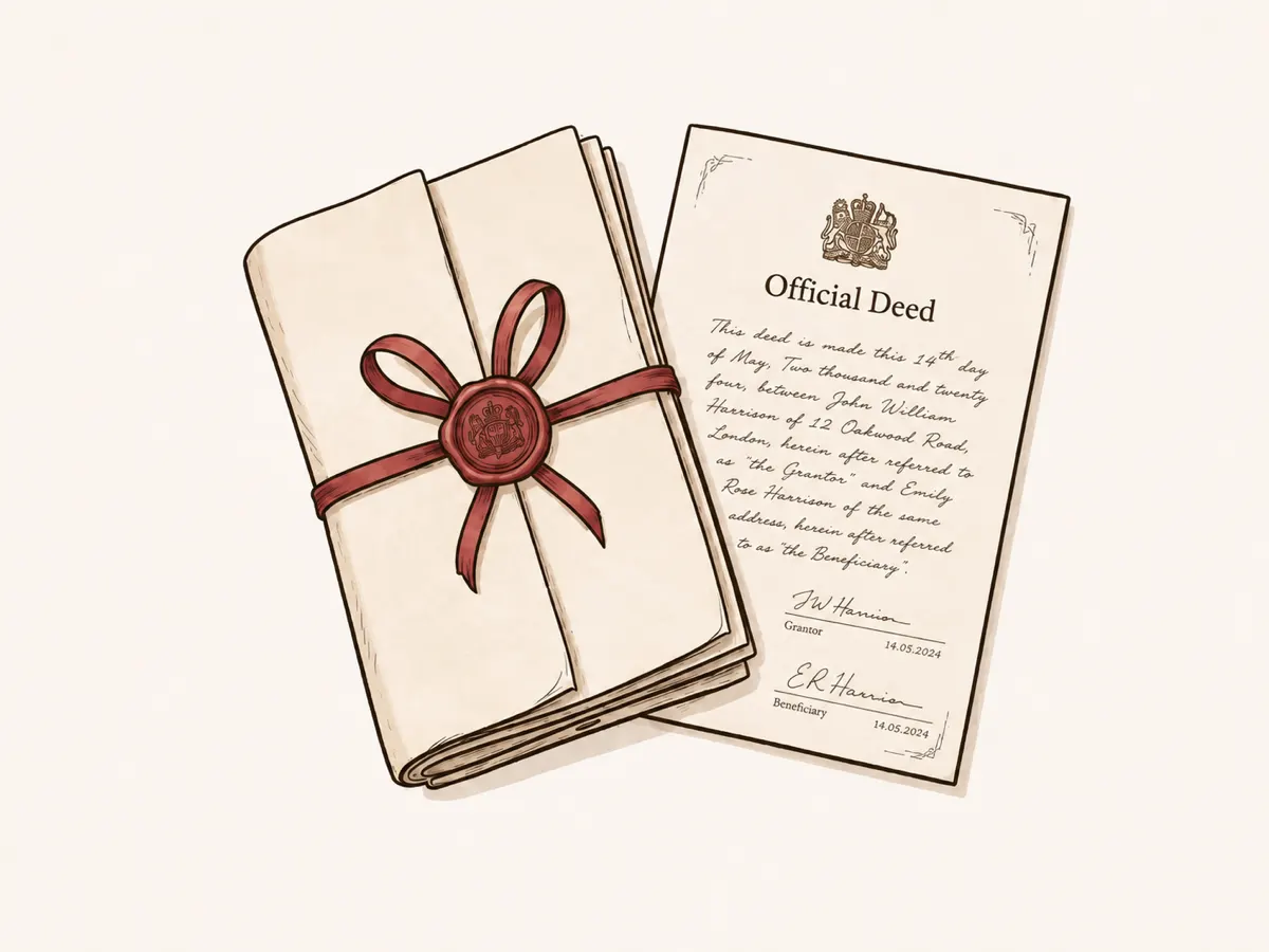 Sealed will and official deed documents